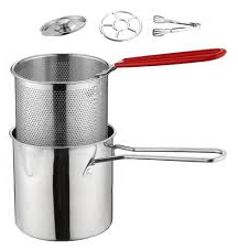 Miniatura 5 de kit Olla Freidora De Acero Inoxidable